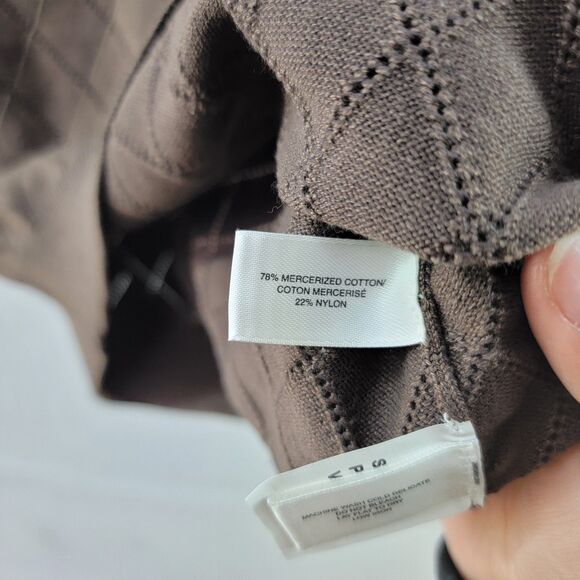 Cutter & Buck Brown Sweater Vest Sleeveless Scoop Neck Harlequin Pattern Size M - Picture 4 of 7